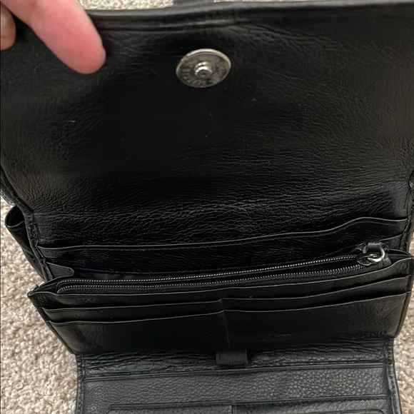 Brighton Black Crossbody Bag with Heart Clasp - Picture 4 of 6